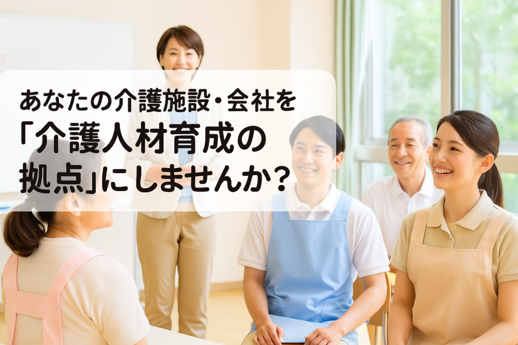 あなたの介護施設・会社を「介護人材育成の拠点」にしませんか?